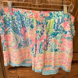 Lilly Pulitzer Pink and Blue Patterned Shorts